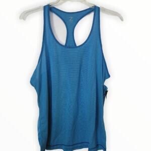 Z by Zella blue striped work out tank top S